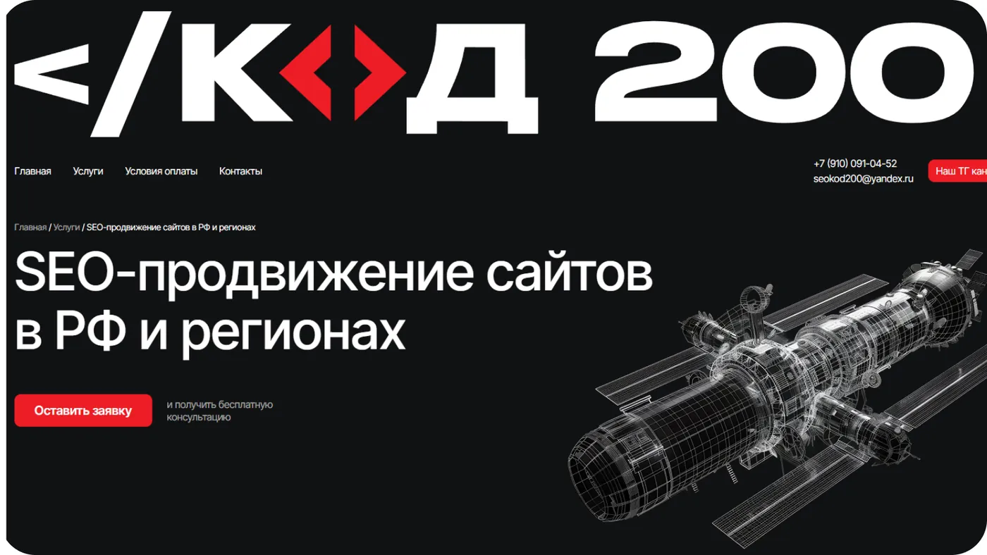 Нишевое SEO-продвижение — экран 1
